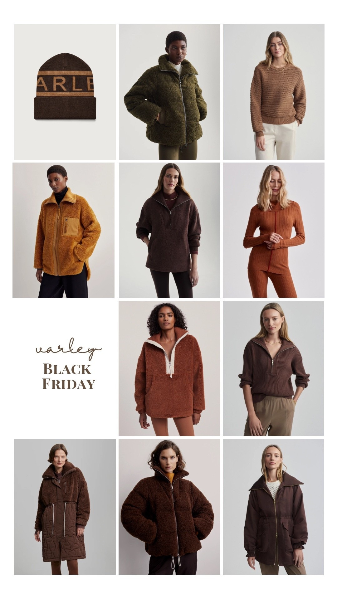 Varley Black Friday for autumns, true autumn, dark autumn, soft autumn, hocautumn, house of colour, dark brown, espresso, chesnut, rust, orange, olive green, jacket, half zip, fleece, sherpa coat, beanie

#LTKCyberWeek #LTKGiftGuide #LTKMidsize
