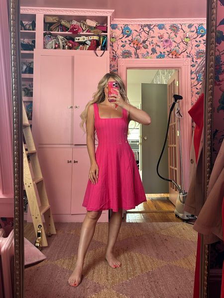 Walmart Fashion Try-on | Scoop Sleeveless Square Neck Mini Sweater Dress in Pink Yarrow | Wearing size XS

#LTKfindsunder50 #LTKstyletip #LTKSeasonal