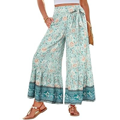 GRACE KARIN Women's 2026 Summer Wide Leg Palazzo Pants Elastic High Waisted B… | Amazon (US)