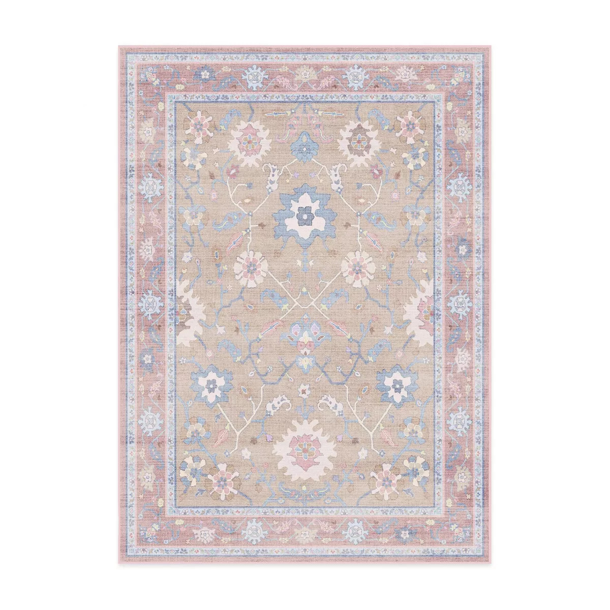 Ruggable 5'x7' Grace Area Rug Pink | Target