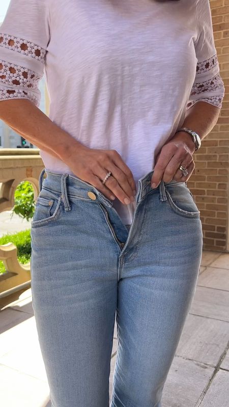 Petite jeans that give great drop t, side and rear views.  Petite cropped jeans, petite straighter jeans.  The pocket placement on the back side makes the booty look good.
#ltkpetite #petite

#LTKstyletip #LTKVideo