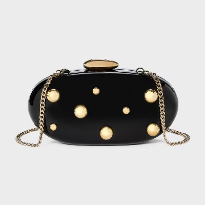 Organic Minaudiere Clutch - A New Day™ Black/Gold | Target