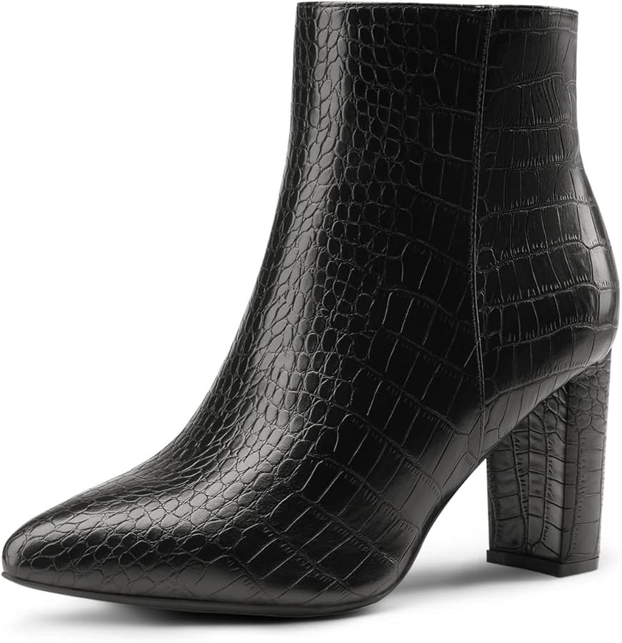 DREAM PAIRS Women's Pointed Toe Ankle Boots Chunky Heel Short Booties for Ladies | Amazon (CA)