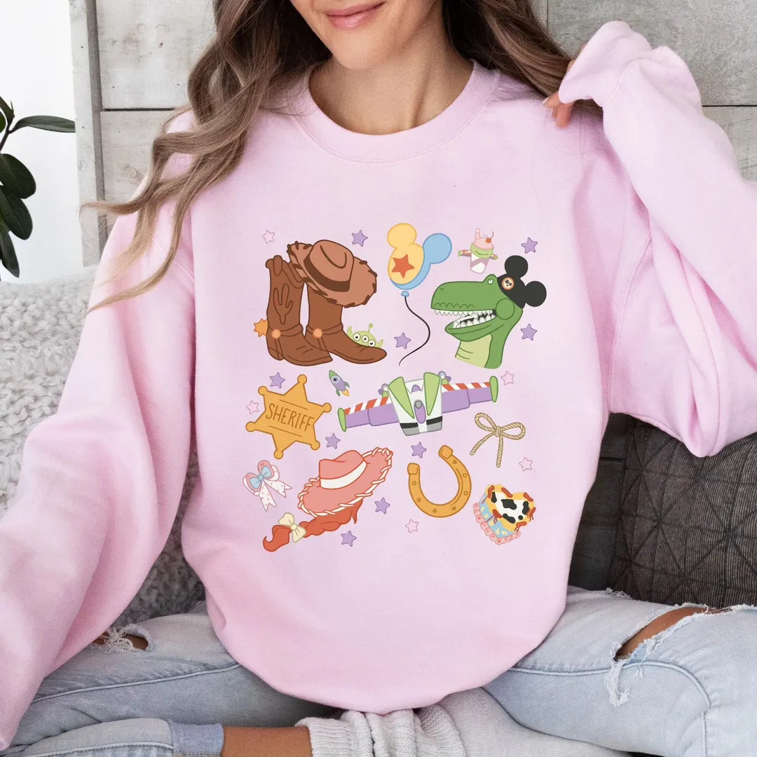 Cute Toy Stori Sweatshirt,Woody Buzz Sweatshirt,Disney Toy Storiy ,Pixar Character Sweatshirt,Dis... | Etsy (US)