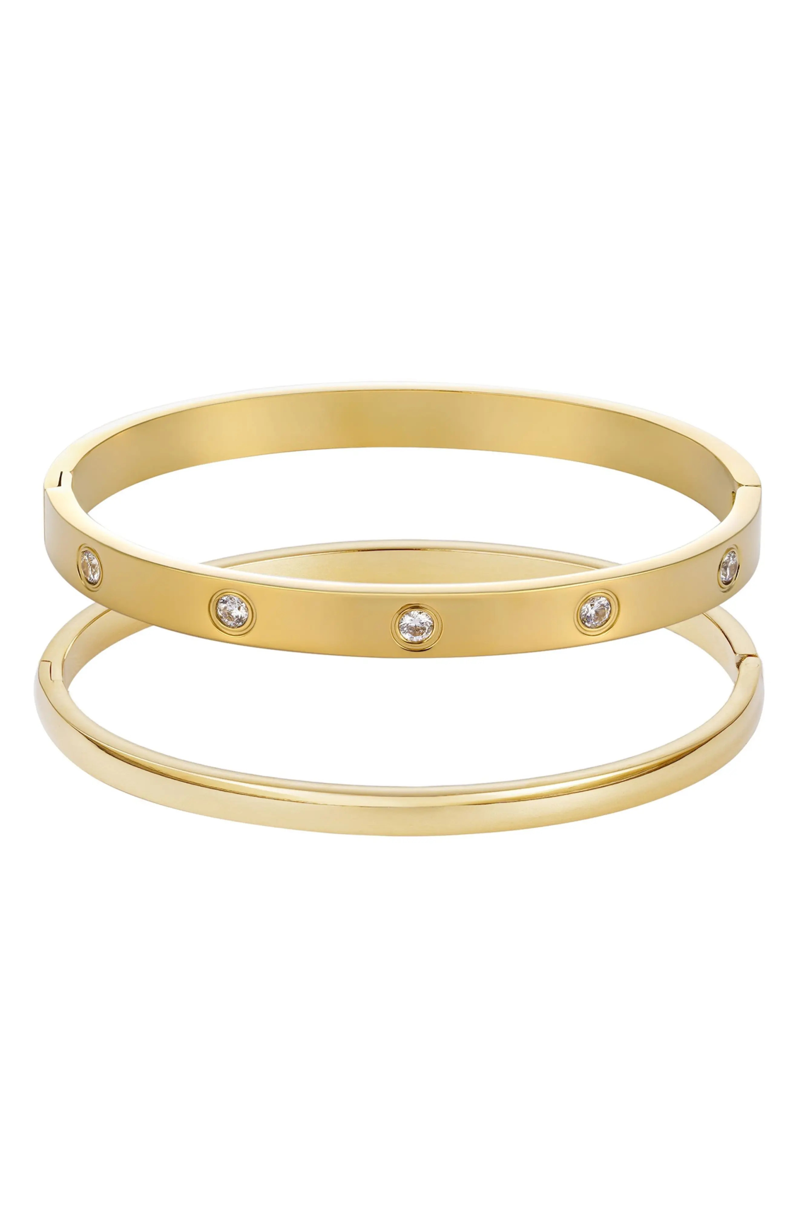 Adornia Set of 2 Bangle Bracelets in Gold at Nordstrom Rack | Nordstrom Rack