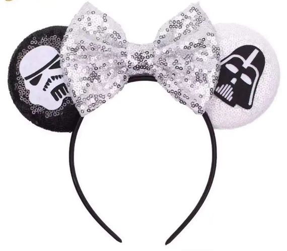 Star Wars Ears, Disney Ears, Black Ears, Darth Vader Ears, reversible Black Minnie Mouse Ears, Mi... | Etsy (US)