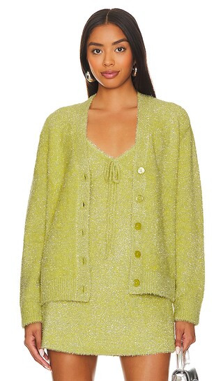 Cardigan in Chartreuse | Revolve Clothing (Global)
