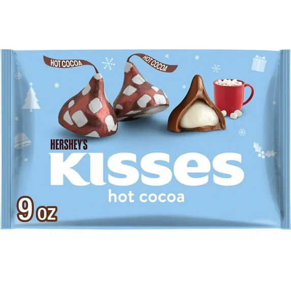 Hershey's Kisses Hot Cocoa Flavored Christmas Candy, Bag 9 oz - Walmart.com | Walmart (US)
