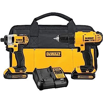 DEWALT 20V MAX Cordless Drill and Impact Driver, Power Tool Combo Kit with 2 Batteries and Charge... | Amazon (US)
