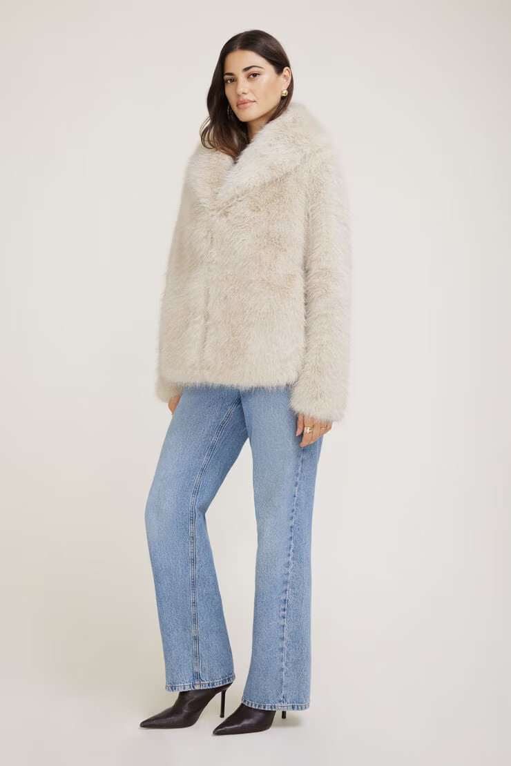 Midi Faux Fur Jacket | Dynamite Clothing