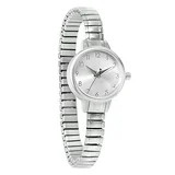 Time and Tru Women's Adult Square Silver Analogue Watch with Expansion Bracelet | Walmart (US)