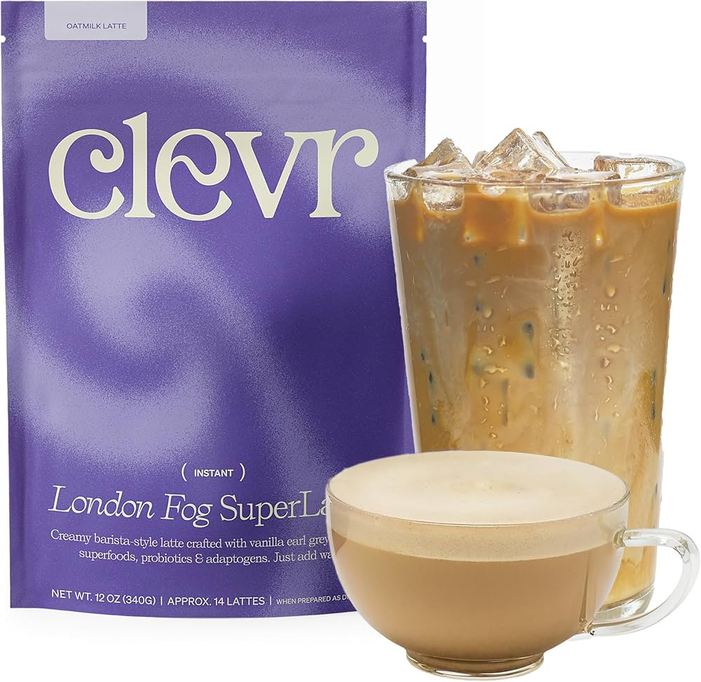 Clevr Blends London Fog Latte, Vegan, Earl Grey Instant Tea Mix, Superfood Powder Blend with Oat ... | Amazon (US)