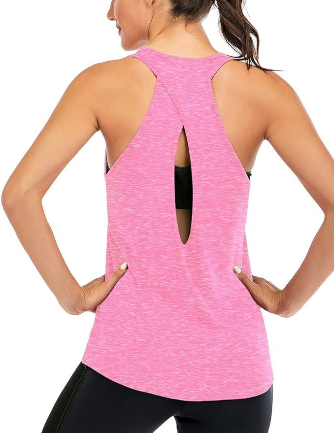 ICTIVE Womens Cross Backless Workout Tops for Women Racerback Tank Tops Open Back Running Tank To... | Amazon (US)