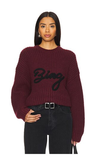 Sydney Crew Sweater Signature in Zinfandel | Revolve Clothing (Global)