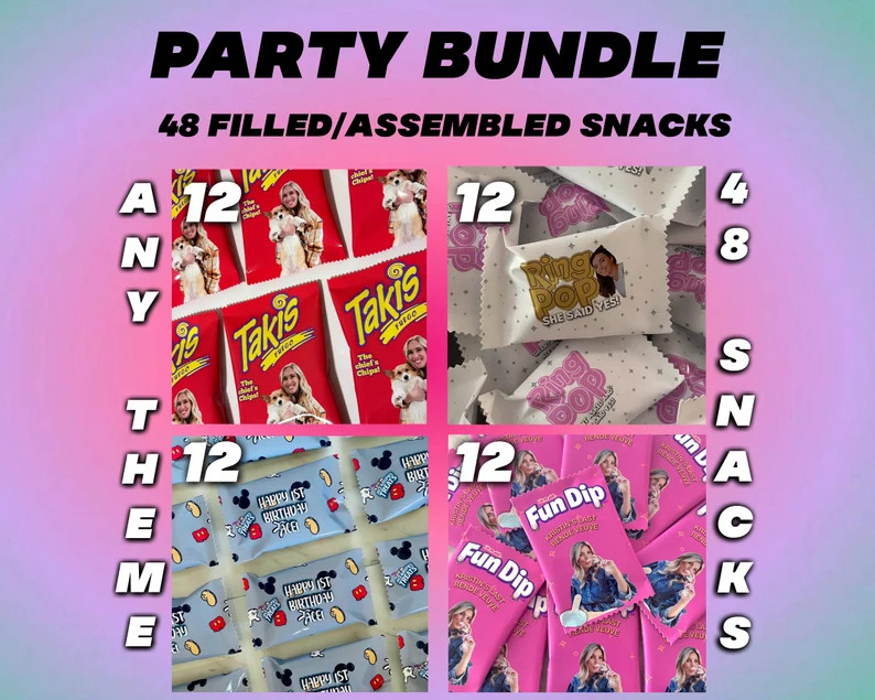 48 Snack bundle | Custom Party Favor Bundle | The Perfect Party Bundle | Party Favors | Snacks In... | Etsy (US)