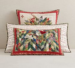 Winter Wreath Quilted Sham | Pottery Barn (US)