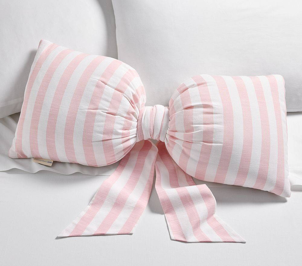 Stripe Bow Pillow | Pottery Barn Kids