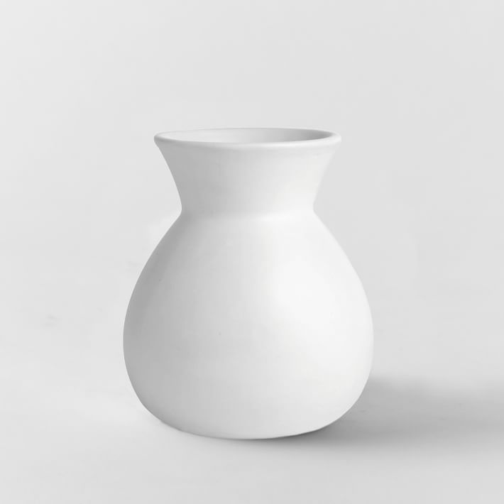 Pure White Matte Ceramic Vases | West Elm (US)