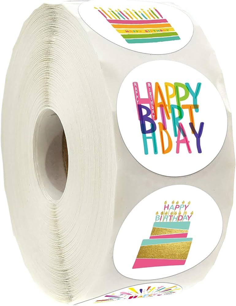 Happy Birthday Stickers, 6 Unique Rainbow Designs, Birthday Stickers for Kids, Birthday Party Dec... | Amazon (US)
