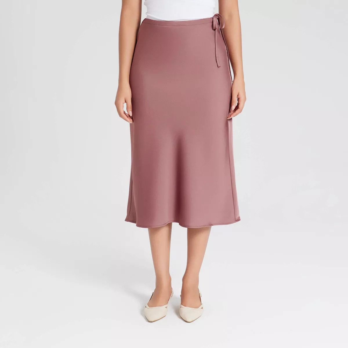 Women's Textured Satin Side-Tie Skirt - A New Day™ | Target
