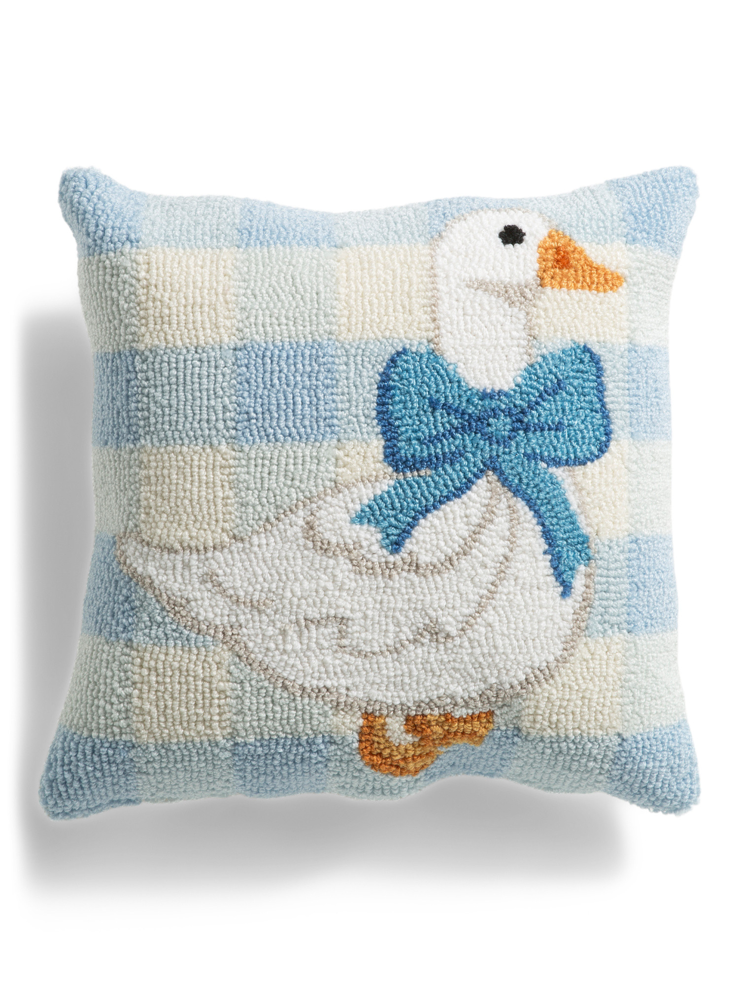 16x16 Hooked Bow Goose Gingham Pillow | Throw Pillows | Marshalls | Marshalls