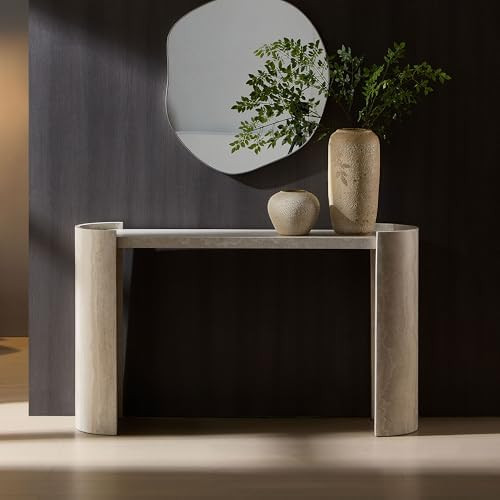 53.15" Faux Marble Pattern Entryway Table - Modern Narrow Console Table for Living Room and Hallw... | Amazon (US)