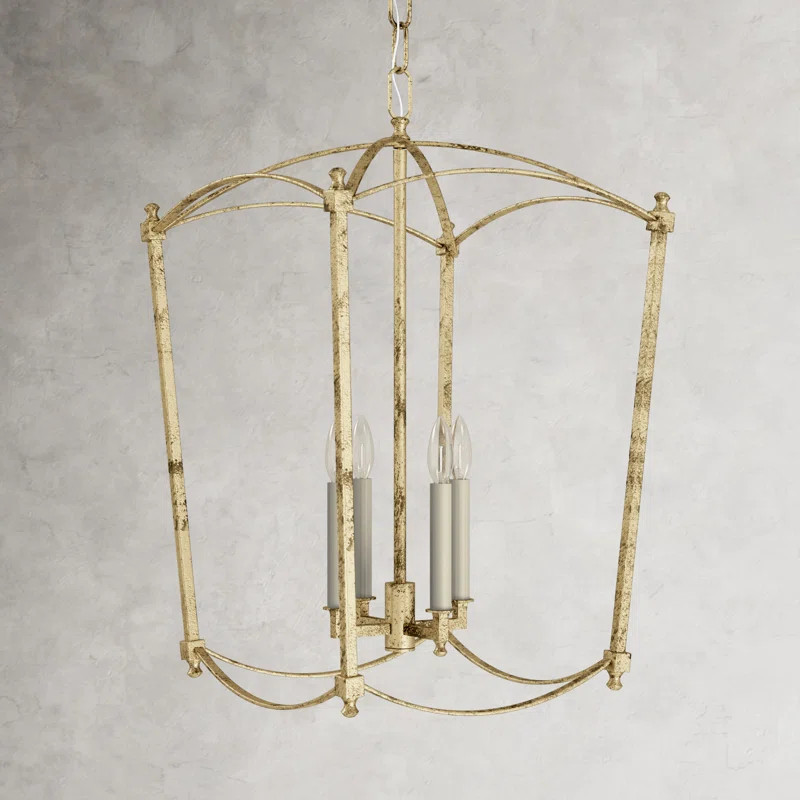 Olive 4 - Light Dimmable Lantern Geometric Chandelier | Wayfair North America