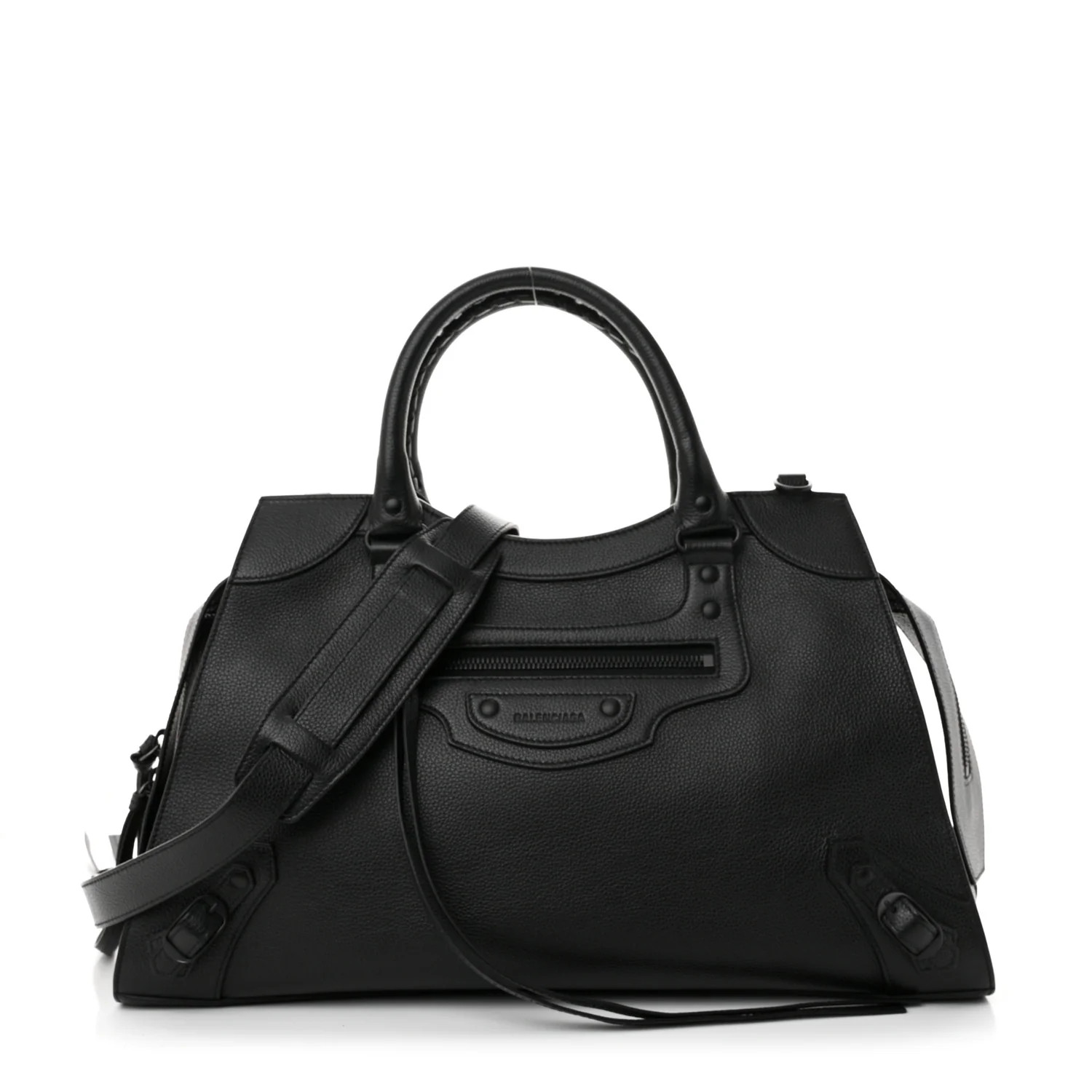 Grained Calfskin Neo Classic Black Hardware Medium City Black | FASHIONPHILE (US)