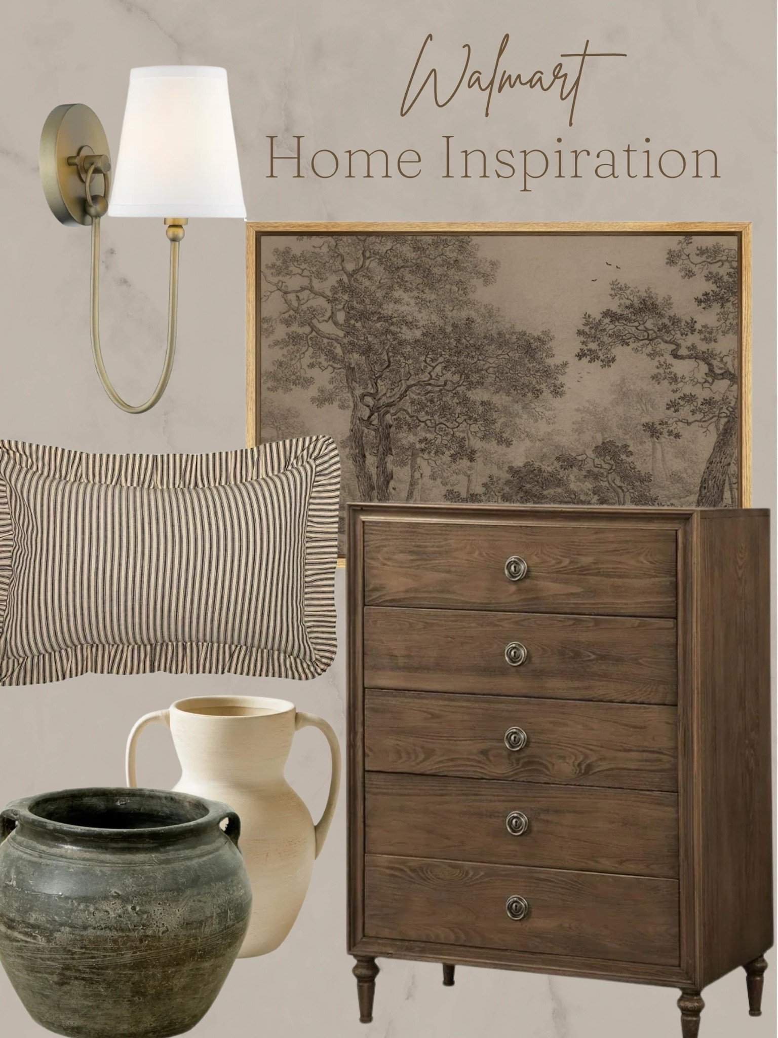 Vintage inspired home decor from Walmart.
