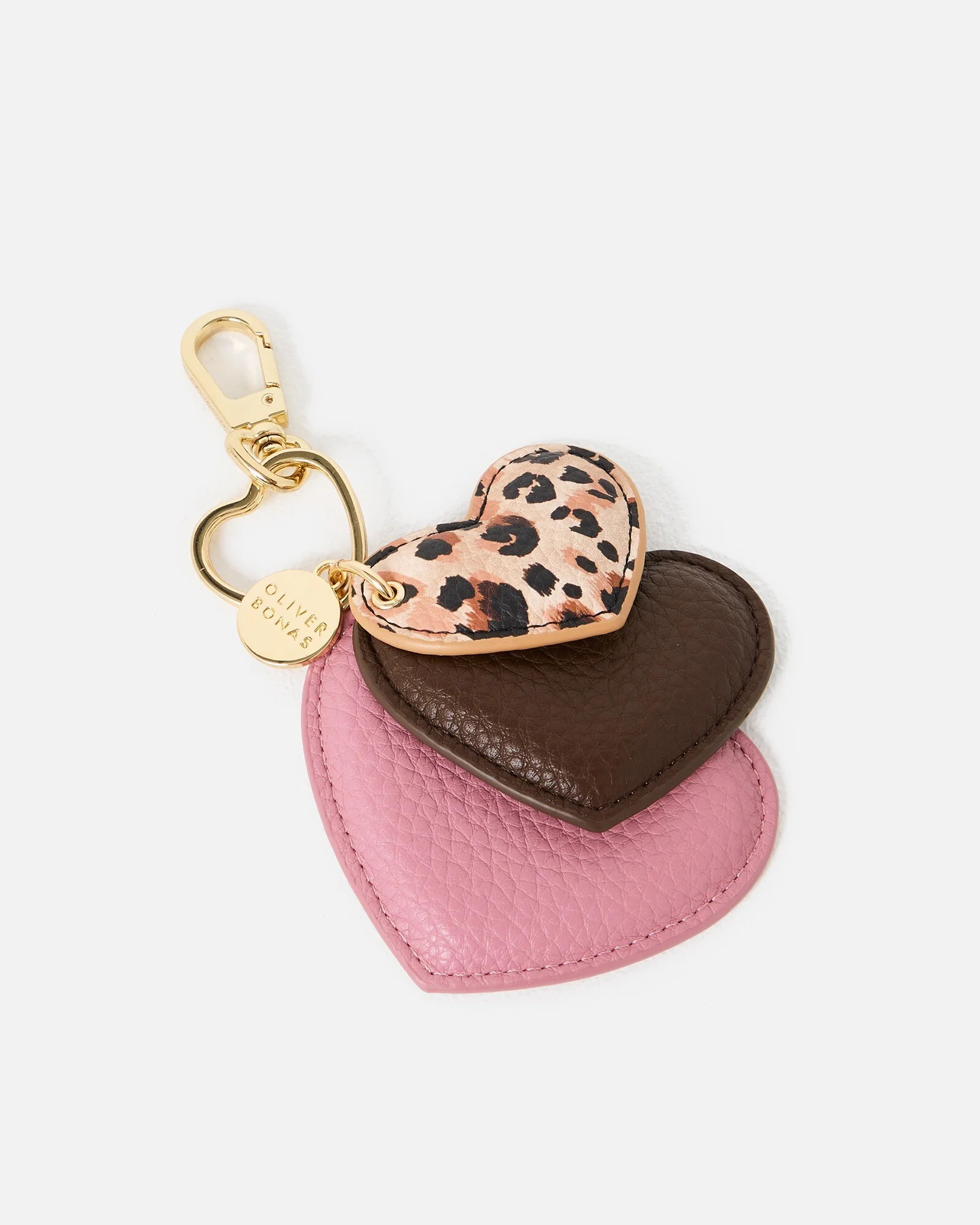 Leopard Print & Pink Heart Bag Charm | Oliver Bonas | Oliver Bonas (Global)
