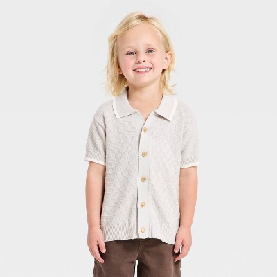 Toddler Boys' Easter Polo Sweater - Cat & Jack™ Gray 18M | Target