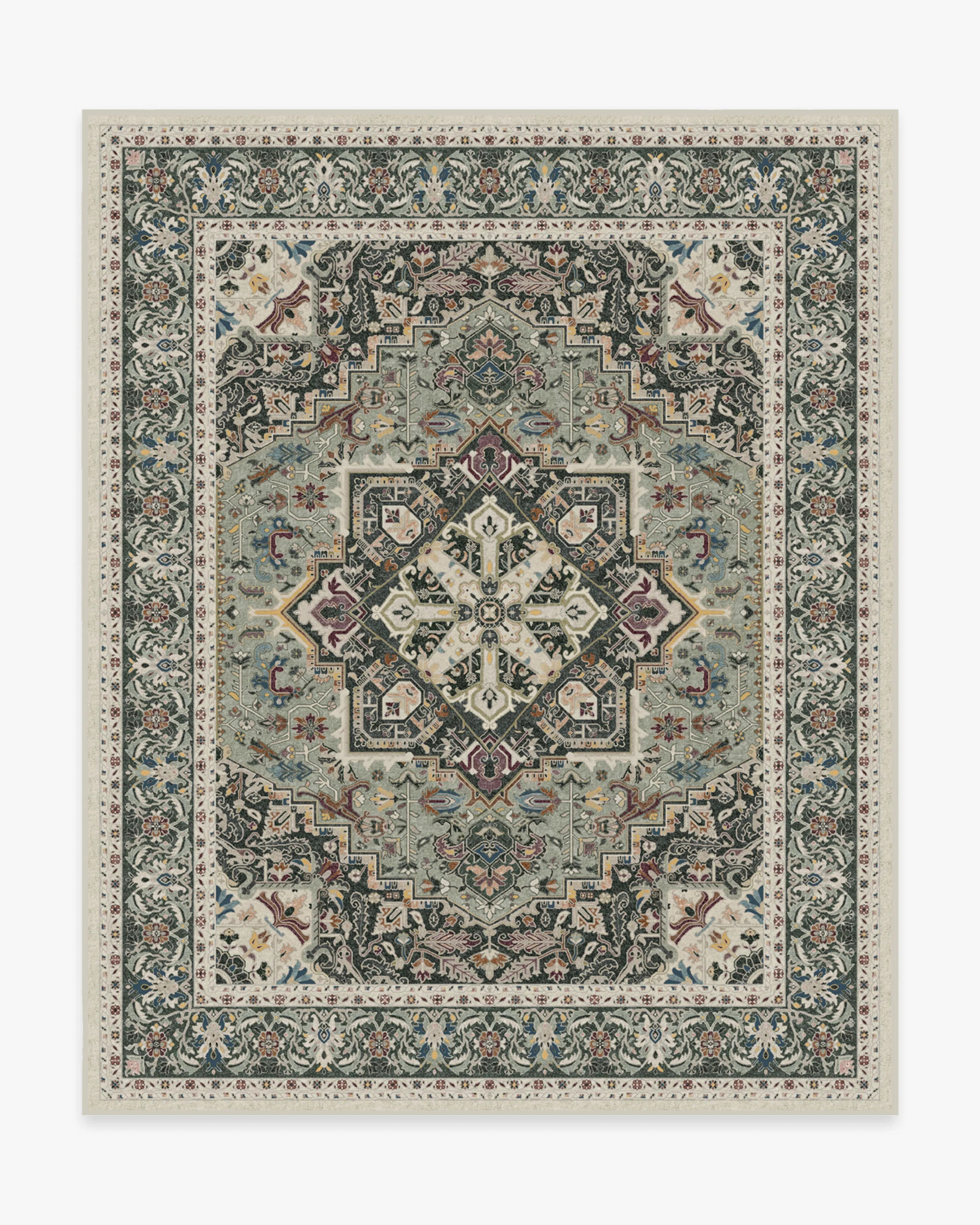 Hendesi Heriz Sage Flatwoven Rug | Ruggable