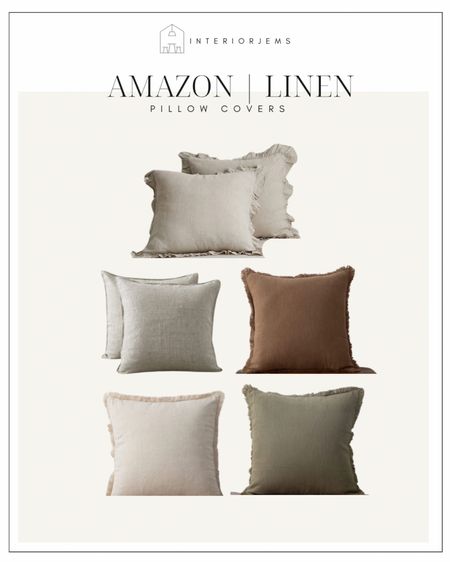 Linen pillow covers, large pillow covers from amazon, 24x24 pillow cover, set of pillow covers, neutral pillows, quick shipping 

#LTKhome #LTKsalealert #LTKstyletip