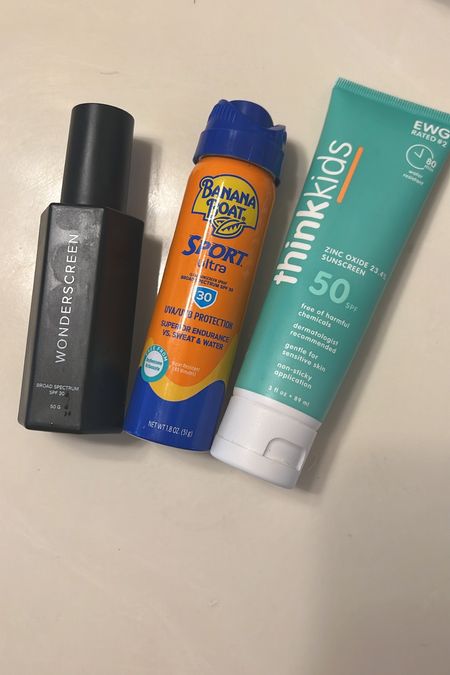 My travel sunscreen favorites for packing in only a carry on. All of these are under 3 oz  
