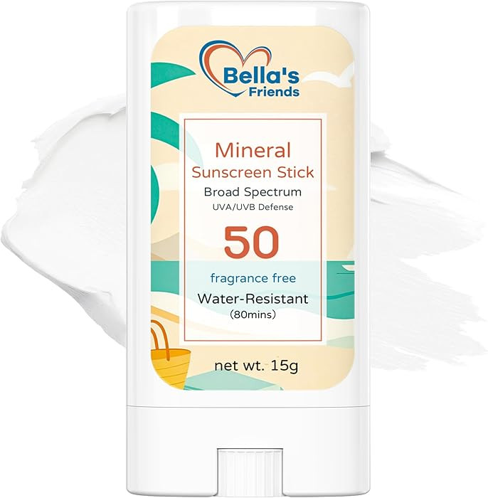 Kids Mineral Sunscreen Stick SPF 50, Face and Body Sunscreen with Zinc Oxide, Reef Safe, Travel S... | Amazon (US)