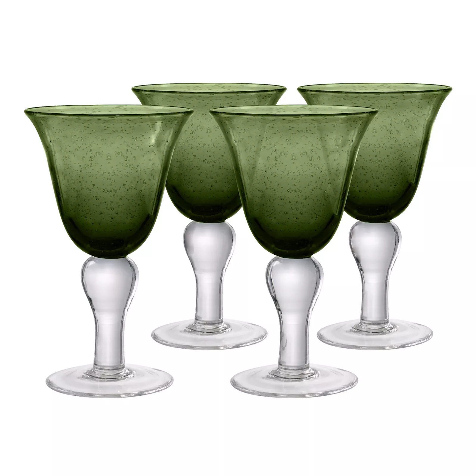 Artland Iris 14-oz. Goblet 4-piece Set, Sage Green | Kohl's
