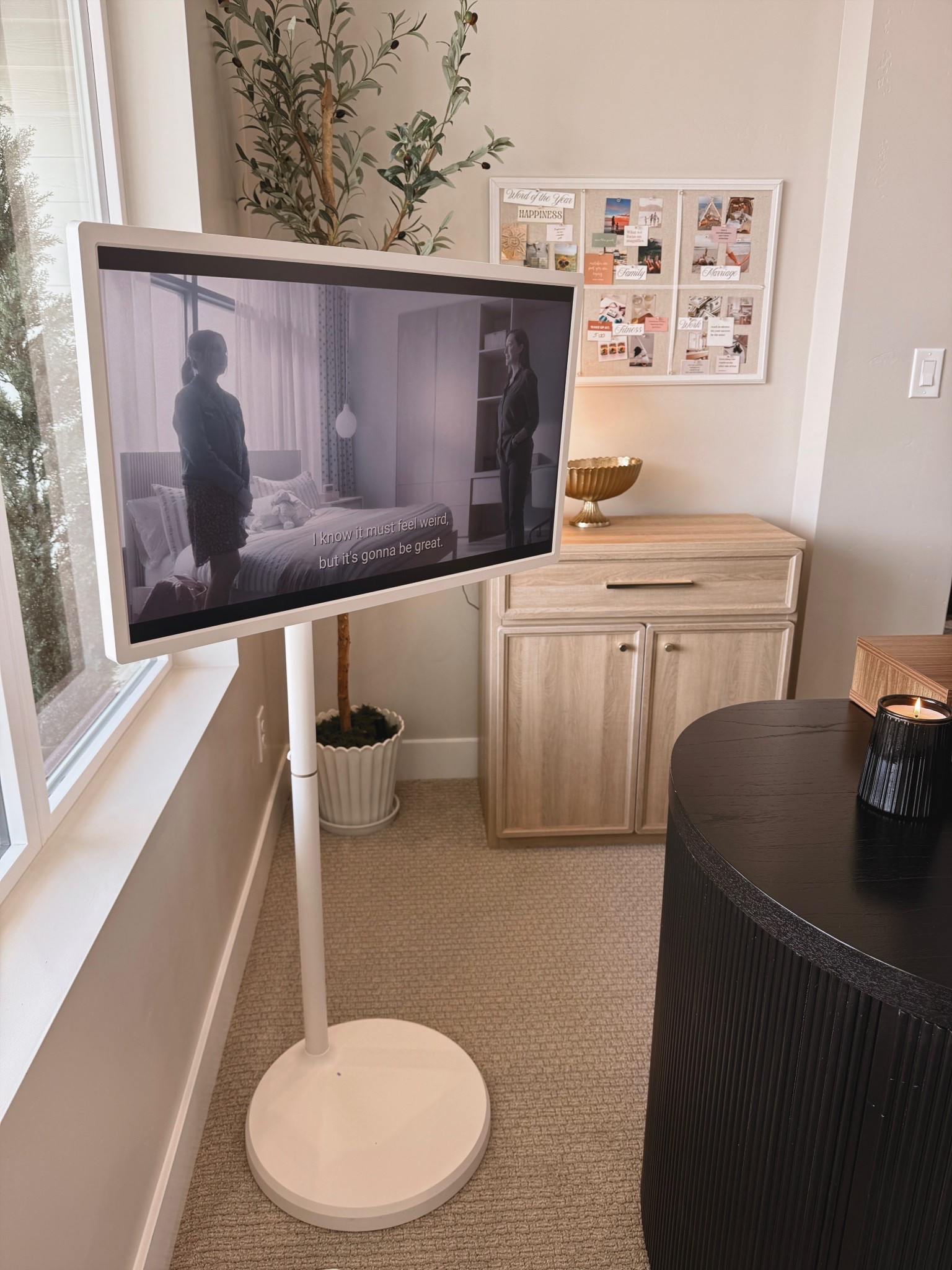 This setup completely changed how we use this space. A freestanding TV keeps the room feeling open and flexible while still looking intentional, and I love that it doesn’t require mounting or rearranging furniture. Functional, minimal, and easy to move when needed.

freestanding tv stand, floor tv stand, living room tv setup, small space living room, modern living room decor, minimal home decor, tv stand alternative, neutral home inspiration

#LTKselfcare #LTKSeasonal #LTKHome