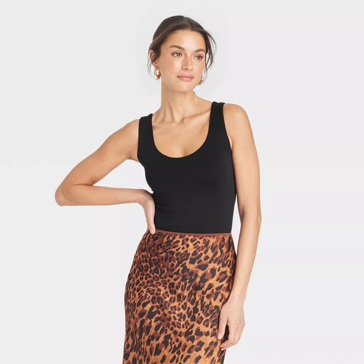 Women's Slim Fit Seamless Tank Top - A New Day™ White S: Lightweight Sleeveless Scoopneck Pullo... | Target