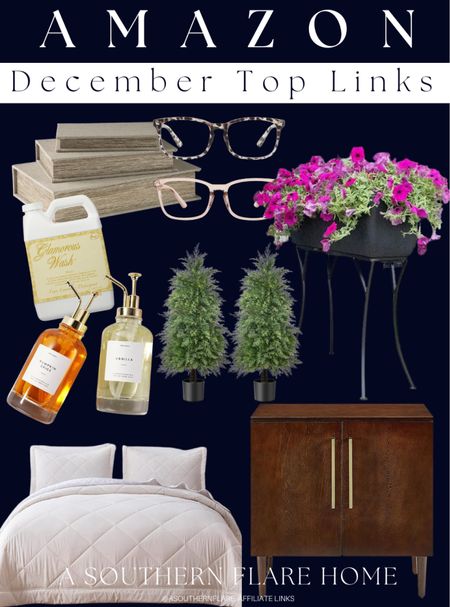 Amazon December top linked, blue light glasses, planter, cabinet, bedding, coffee syrup glass dispensers, decor books, home decor 

#LTKhome #LTKstyletip #LTKfindsunder100