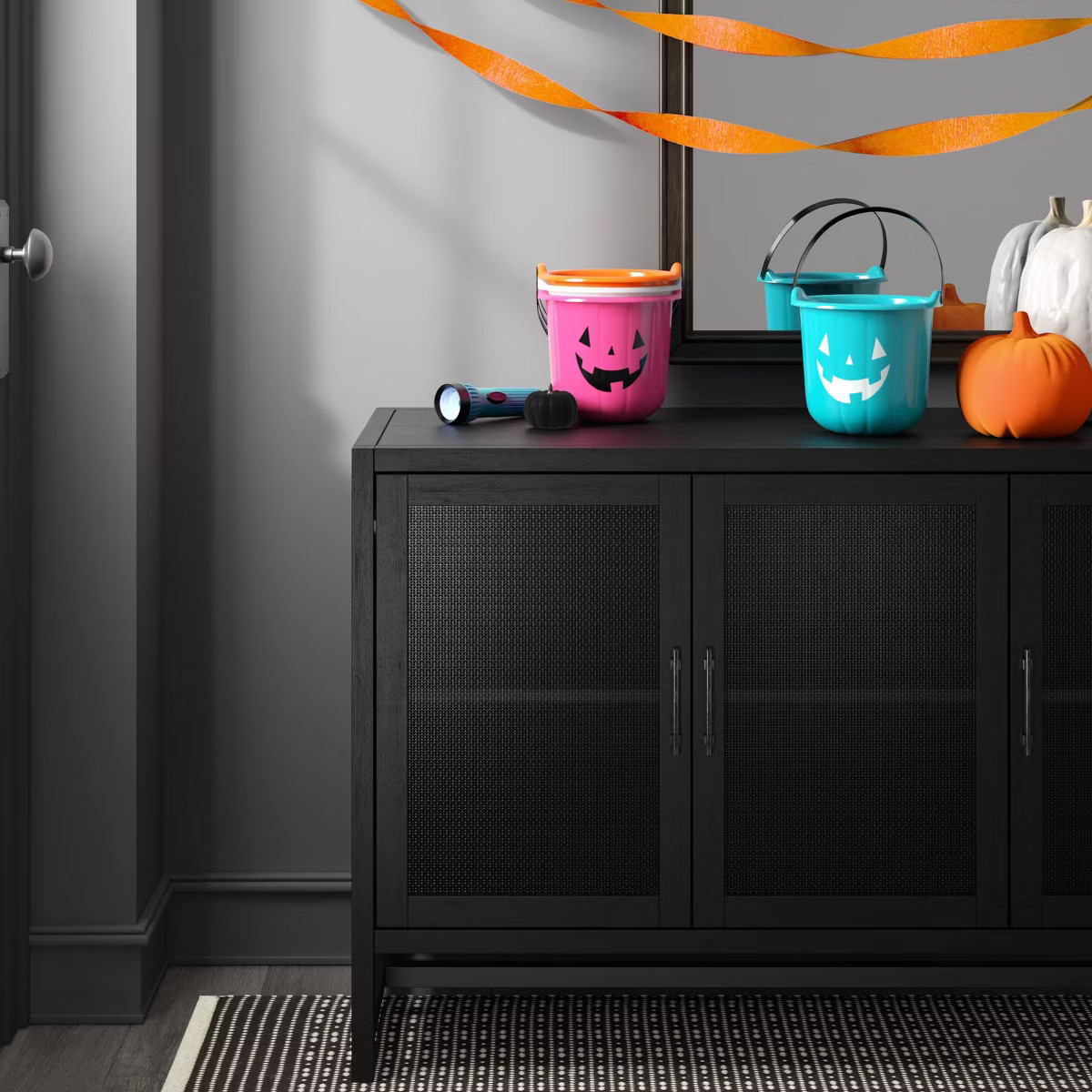 Teal Pumpkin Stackable Halloween Trick or Treat Pail - Hyde & EEK! Boutique™: Jack-o-Lantern De... | Target