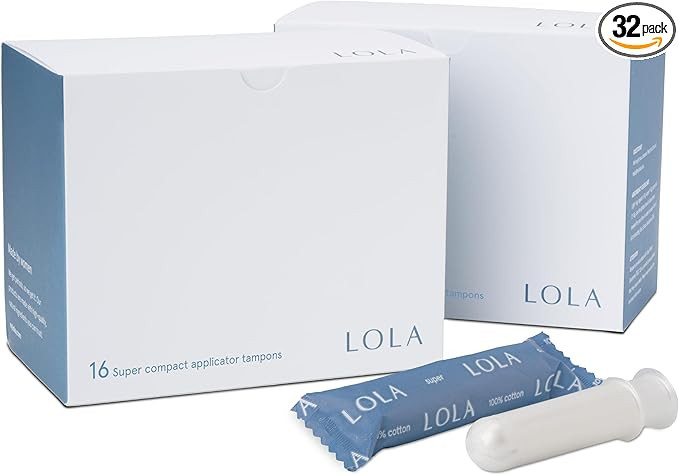 LOLA Super Organic Cotton Tampons, 32 Count - Super Non-Toxic Tampons, Period Feminine Hygiene Pr... | Amazon (US)