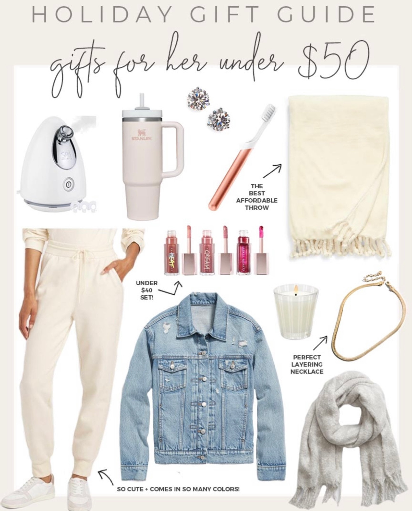 Holiday gift ideas for her under $50!

#giftsforher #giftsunder50 #holidaygiftideas 

#LTKHoliday #LTKunder50 #LTKstyletip