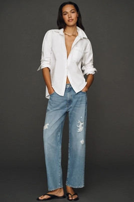 FRAME Hang Mid-Rise Relaxed Jeans | Anthropologie (US)