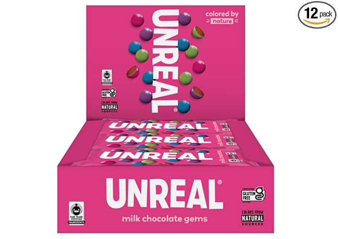UNREAL Milk Chocolate Gems | Certified Fair Trade, Non-GMO | Made with Gluten Free Ingredients an... | Amazon (US)