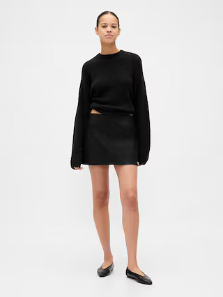 Vegan Leather Mini Skort | Gap (US)