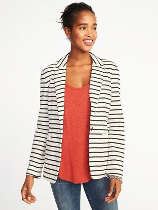 Classic Striped Knit Blazer for Women | Old Navy US