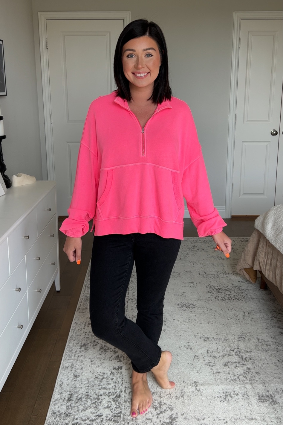 Obsessed with these jeans! They are the exact same fit as the denim ones I shared but in a black wash. My receipt shows the color as stark black, but that isn’t available online so I linked the same jeans in a different wash name. Wearing a size 4/27 which is 2 sizes down for me  

#LTKfit #LTKcurves