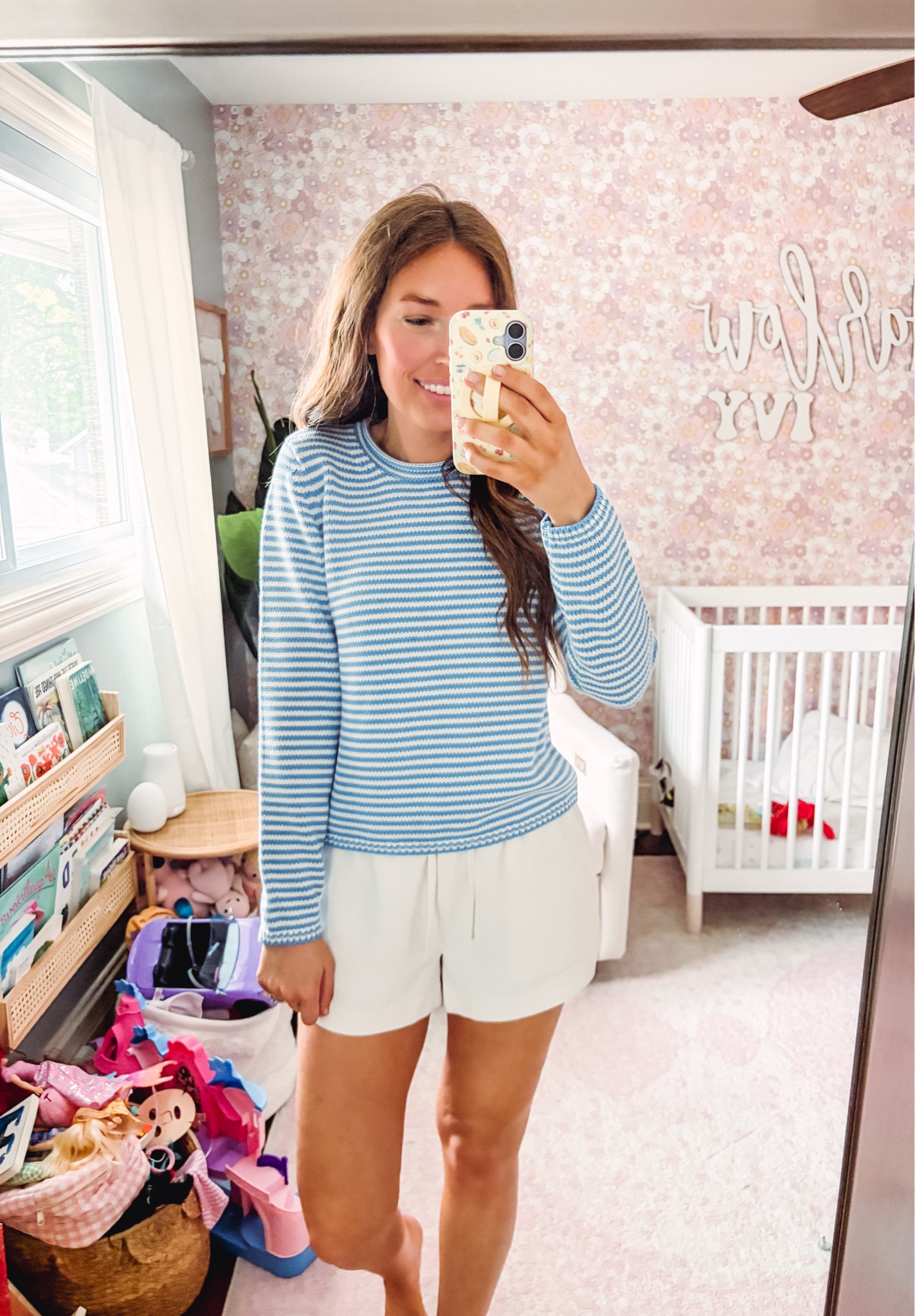 Wearing size small. Runs tts. Size up if you want a slightly bigger sweater fit. 


Summer outfit / lodge shorts / striped sweater / summer

#LTKootd #LTKgrwm #LTKmomlife