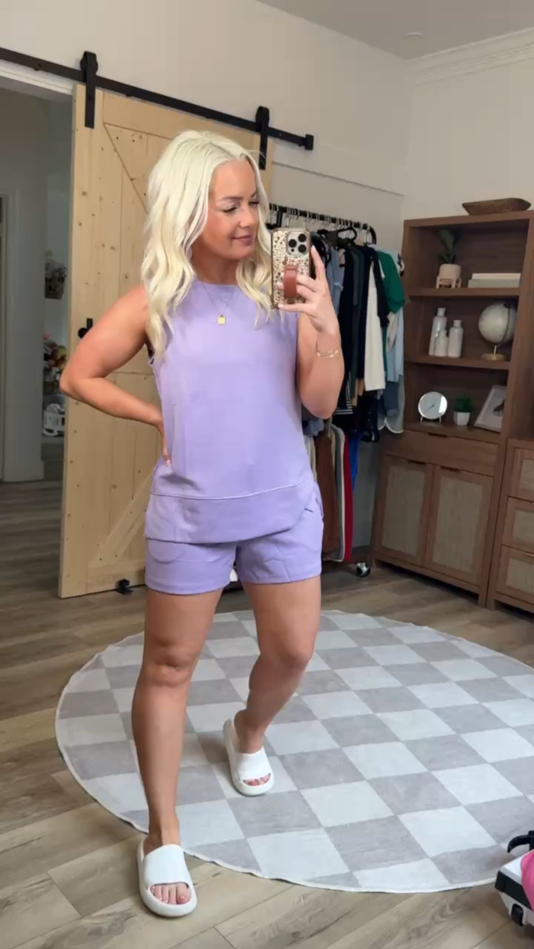 I’m obsessed with this sleeveless two-piece lounge set! It’s lightweight and breathable, perfect for hot weather days when I still want to feel put together. The drawstring shorts fit so comfortably, and the whole look is just effortlessly cute for lounging or running around with the kids.

#LoungeSetGoals #MomStyleMadeEasy #LTKFinds #PinterestOOTD #ComfyAndChic 
 #LTKActive #LTKFindsUnder50