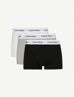 CALVIN KLEIN - Cotton Stretch low-rise trunks pack of three | Selfridges.com | Selfridges